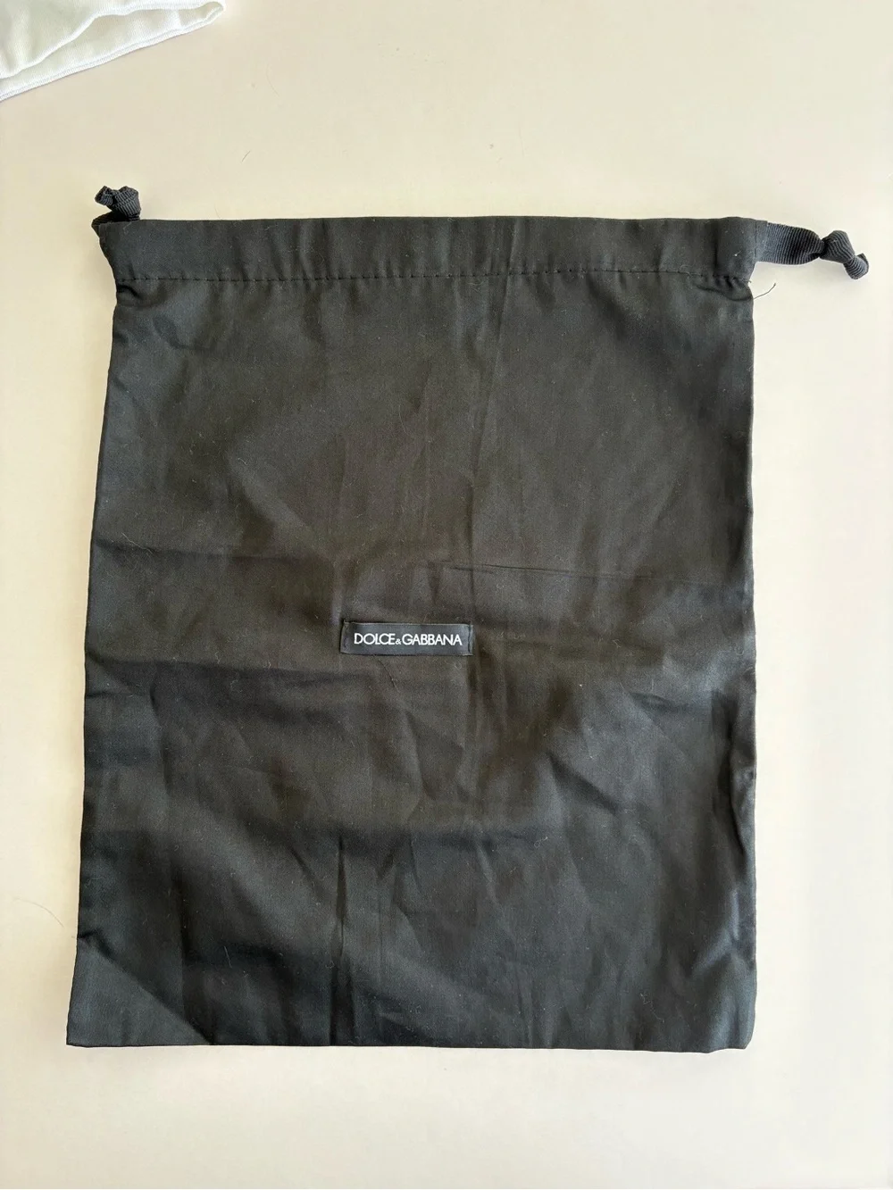 Dolce & Gabbana Black Drawstring Pouch dust bag